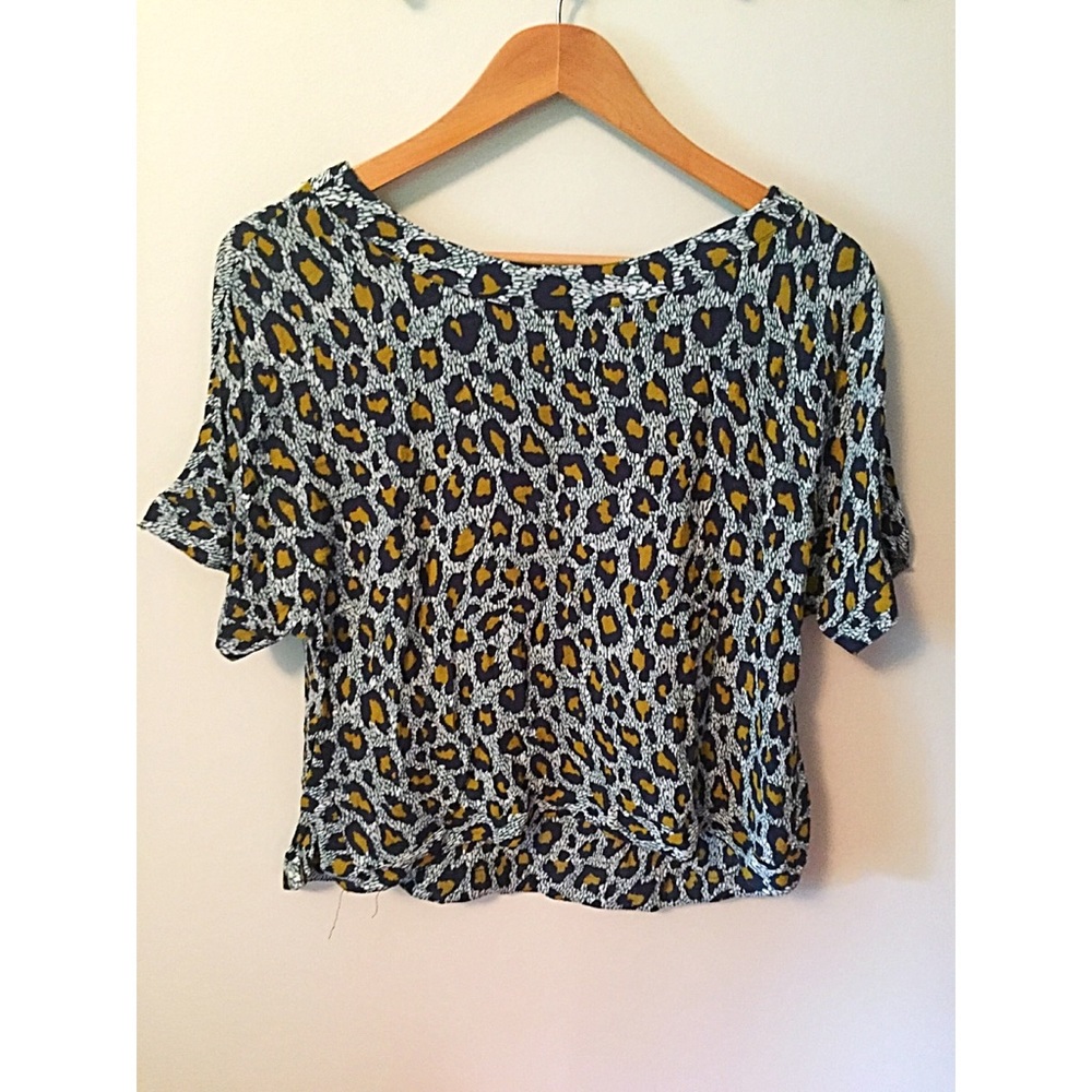 H&M Leopard Print Drape Top